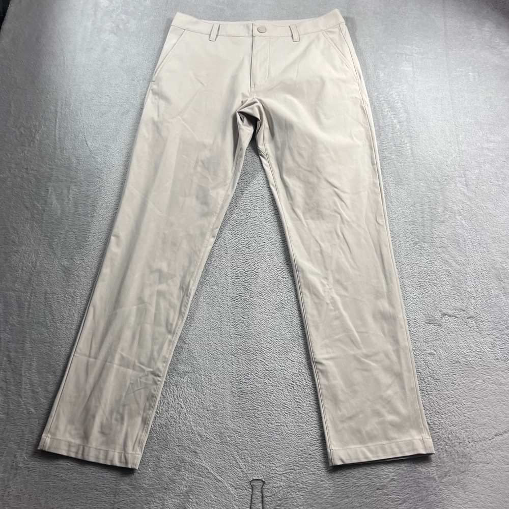 Rhone Commuter Slim Pants Mens 30x33 Light Khaki Tan Performance Stretch Chino